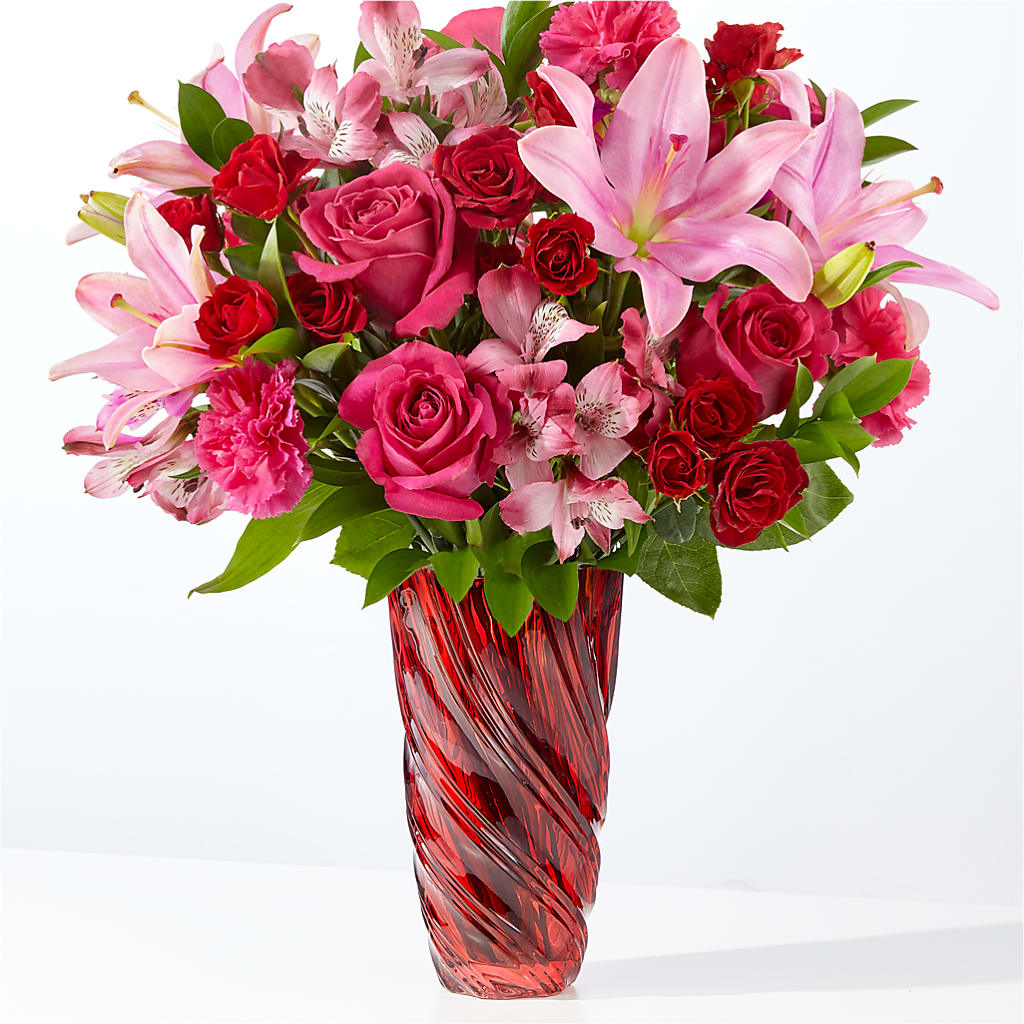 In Love Bouquet with Luxe Swirl Vase – A Marc In Design, Fort Lauderdale FL