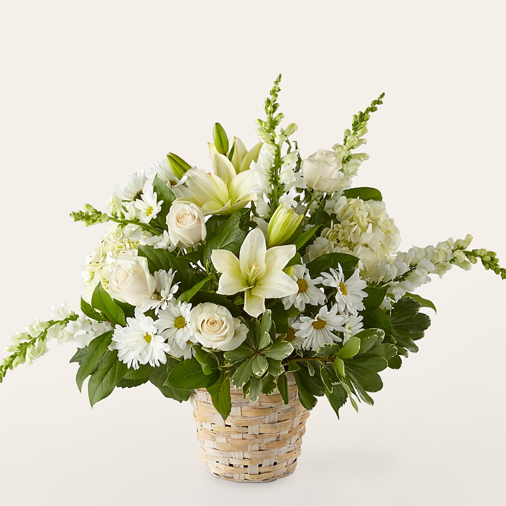 Ivory Elegance Floral Basket – A Marc In Design, Fort Lauderdale FL