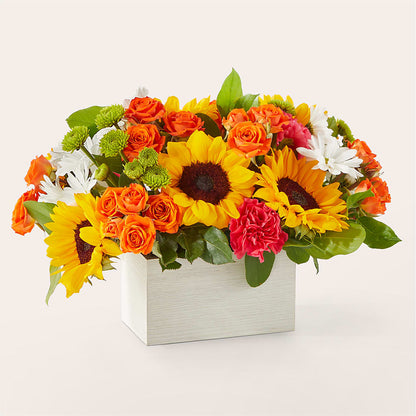 Sun-drenched Blooms Box Bouquet –  A Marc In Design, Fort Lauderdale FL