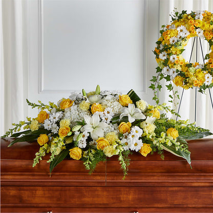 Golden Harmony Casket Spray –  A Marc In Design, Fort Lauderdale FL