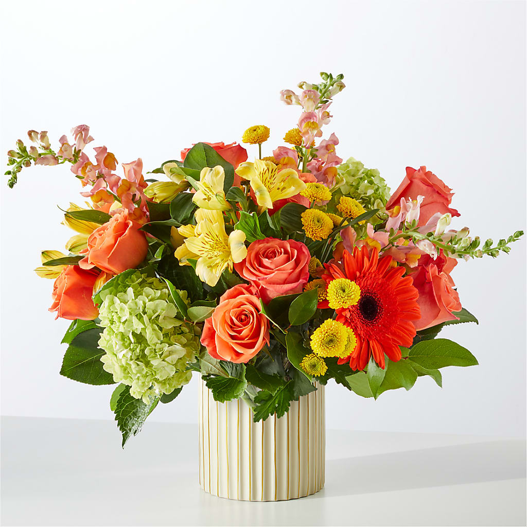 Autumn Sunshine Bouquet with Ivory Vase –  A Marc In Design, Fort Lauderdale FL