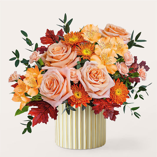 Spiced Latte Bouquet with Ivory Vase –  A Marc In Design, Fort Lauderdale FL