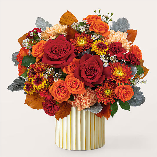 Merlot Bouquet with Ivory Vase –  A Marc In Design, Fort Lauderdale FL